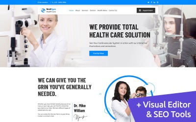 Optometrist MotoCMS Web Sitesi Şablonu