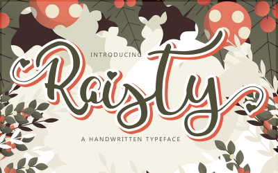 Raisty Hand 刻字脚本爱字体