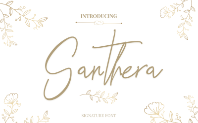Santhera Wonderful Signature-lettertype