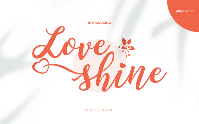 Шрифт Love Shine с гармонией дизайна любви