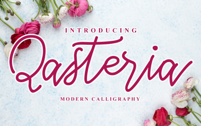 Шрифт Qasteria Стильний та делікатний шрифт сценарію
