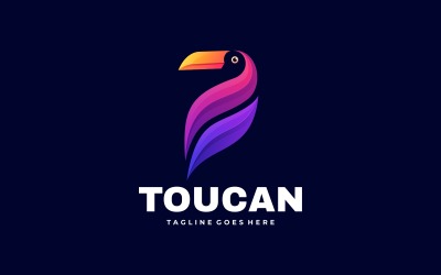 Tukan Logo-Stil mit Farbverlauf