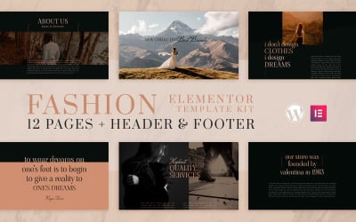 FAVAS - Kit de modèles Elementor - Compatible WooCommerce (boutique en ligne) - 12 pages incluses