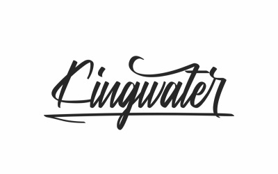 Czcionka kaligraficzna pędzla Kingwater