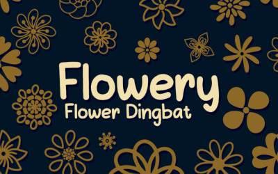 Flowery - Flower Dingbat Schriftart