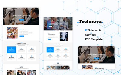 IT Solution &amp;amp; Services PSD Template