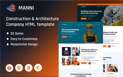 Maani - Plantilla HTML para empresa de construcción y arquitectura