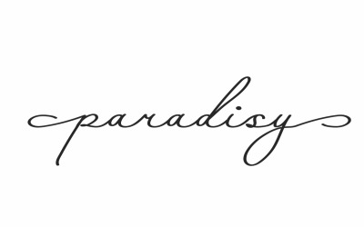 Paradisy klassiek kenmerkend lettertype