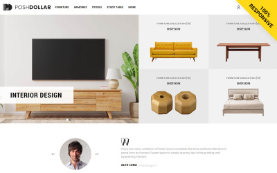 Poshdollar - Modèle Opencart de magasin de meubles