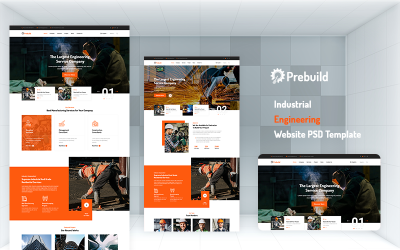 Pribuild - PSD-Vorlage für die Website für Industrietechnik