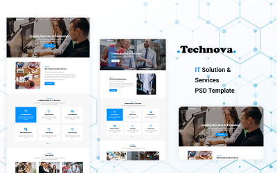 Šablona PSD pro IT řešení a služby