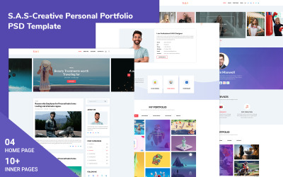 SAS- Creatieve persoonlijke portfolio PSD-sjabloon
