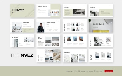 The Invez - Presentación de negocios limpios - Plantilla de PowerPoint