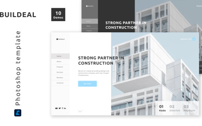 Buildeal - PSD-sjabloon voor bouwbedrijven