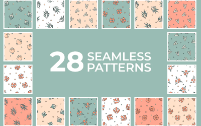 Floral Abstract Seamless Patterns