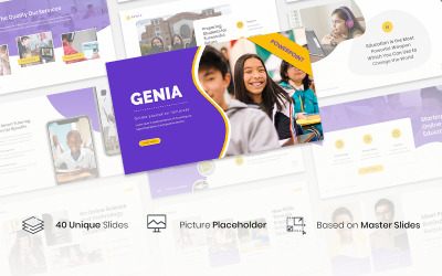 Genia - Интернет-образование Шаблоны презентаций PowerPoint