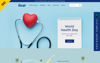 Iical - Ücretsiz Photoshop Web Şablonu