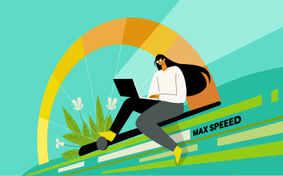 Szybki Internet Szybkość Ilustracja Wektorowa Koncepcja