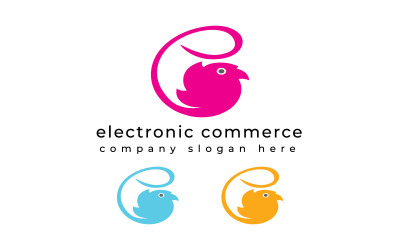 Elektronikus kereskedelem logó sablon