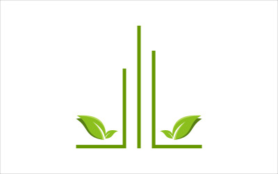 Green garden tower vector template