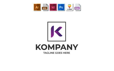 K brief Logo sjabloon | Perfect voor elke vorm van creatief zakelijk en persoonlijk gebruik