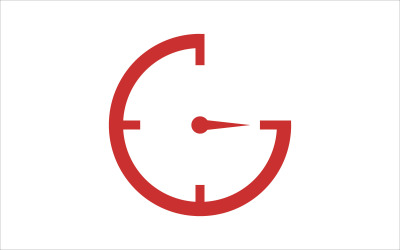 Letter G timer vector sjabloon