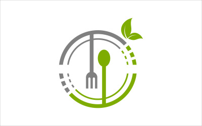 Modèle de logo vectoriel publicité des aliments sains