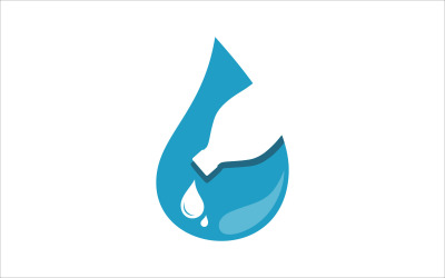 Plantilla de vector de gota de agua dulce