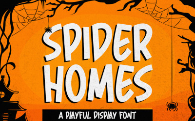 Spider Home - hravé zobrazovací písmo