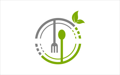 Szablon logo wektor reklamy zdrowej żywności