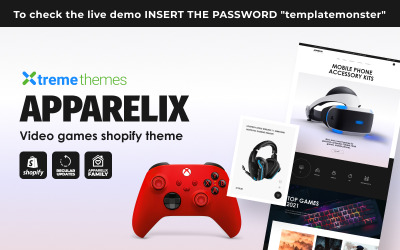 Apparelix Videospel Shopify -tema