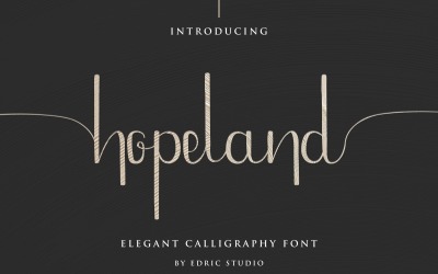 Czcionka skryptu kaligrafii HopeLand