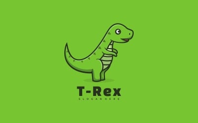 Plantilla de logotipo de dibujos animados de T-Rex