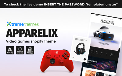Тема Shopify для відеоігор Apparelix