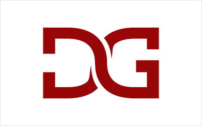 Letter DG vector template