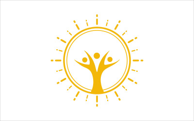 Plantilla de vector de educación solar