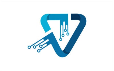 Plantilla de vector de tecnología de triángulo