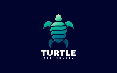 Schildkröten-Farbverlaufs-Logo-Vorlage