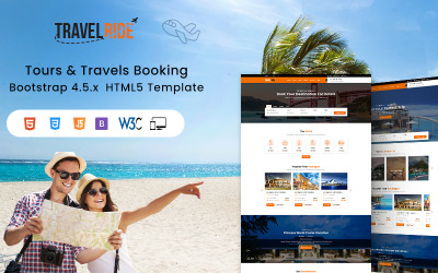 TravelRide - Túrák és utazások foglalása HTML Weboldal sablon