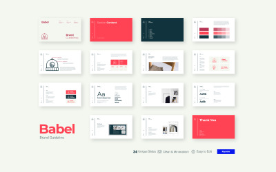 Babel - Presentación de directrices de marca - Plantilla de presentación
