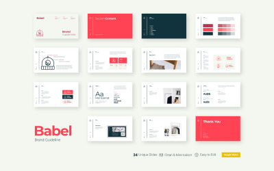 Babel - Presentatie van merkrichtlijnen - Sjabloon voor Google Presentaties