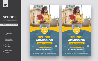 Creative School Instagram Stories och Social Media Banner