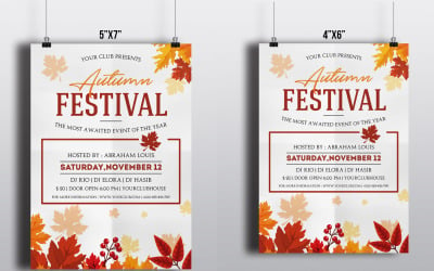Fall Autumn Festival Flyer Corporate Identity Template