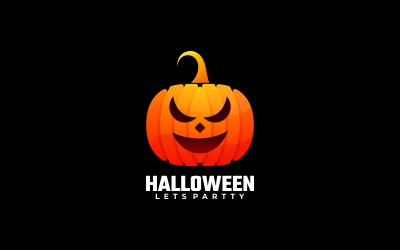 Halloween Logo-Stil mit Farbverlauf