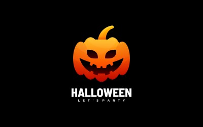 Halloween Logo Vorlage mit Farbverlauf