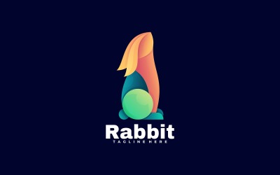 Logotipo colorido del conejo del vector