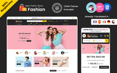 Мода – багатоцільова тема PrestaShop про красу та моду