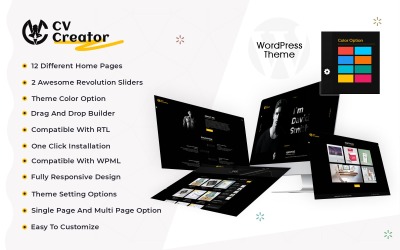 Тема WordPress для портфолио CV