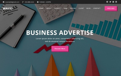 Wahid - Рекламная тема целевой страницы HTML5