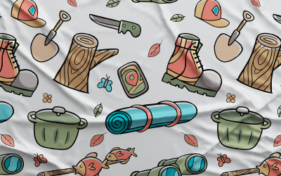 Camping # 02 - Vector Seamless Pattern